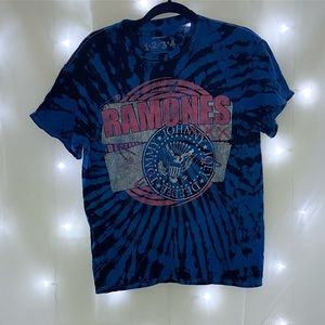 RAMONES blue tie dye t-shirt
